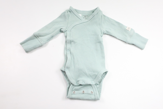 Gerippter Wickelbody von Lindex – Größe 44 – Blau