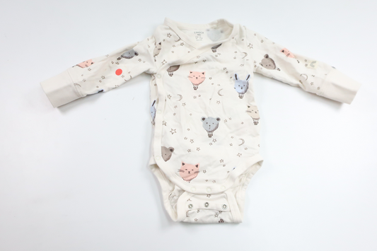 Wickelbody von Lindex – Größe 56 – Weiß