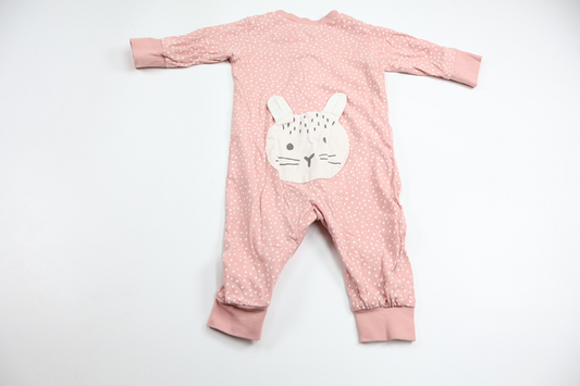 Prickig pyjamas med kanin från Lindex - Storlek 68 - Rosa