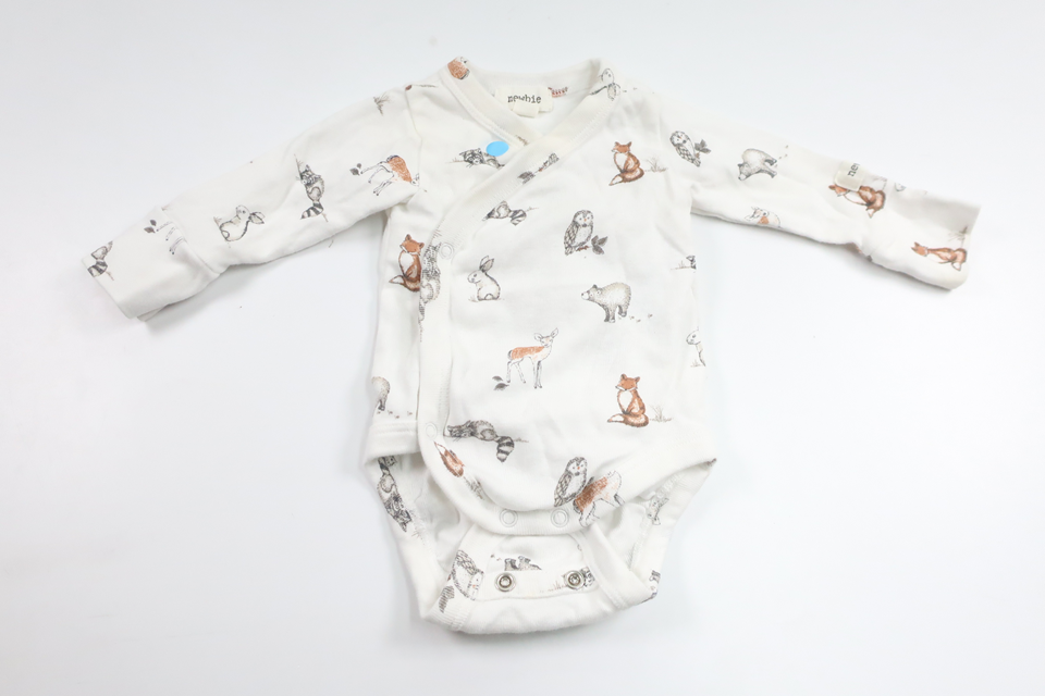 Wickelbody von Newbie – Größe 50 – Weiß