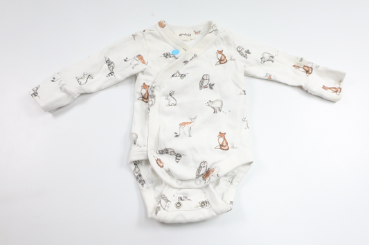 Wickelbody von Newbie – Größe 50 – Weiß