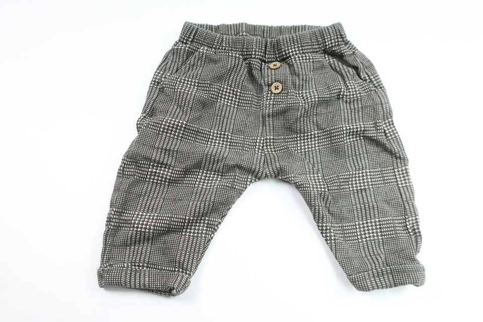 Checked trousers from Newbie - Size 62 - Black