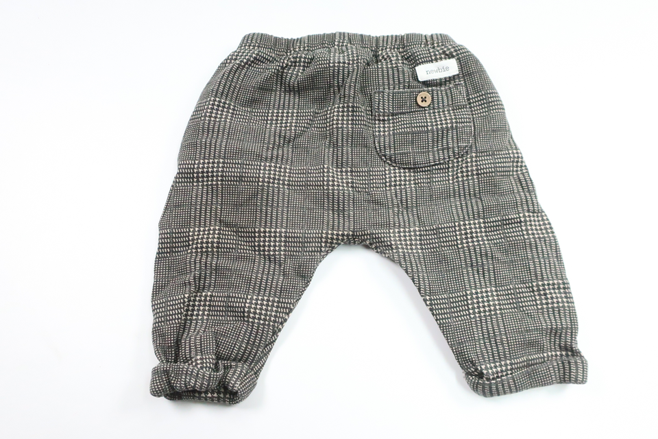 Checked trousers from Newbie - Size 62 - Black