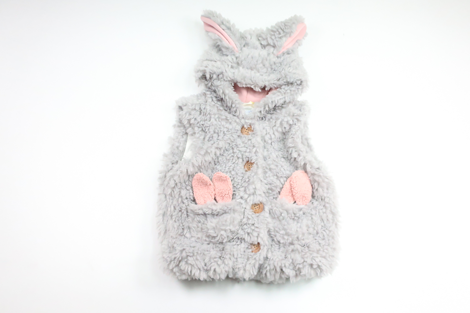 Fleece vest "Rabbit" from Cumino - Size 110 - Grey