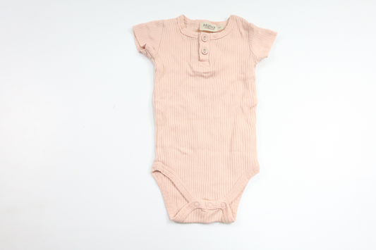 Ribbed bodysuit from MarMar Copenhagen - Size 62 - Pink