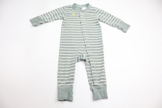 Randig jumpsuit från Polarn o. Pyret - Storlek 74 - Grön