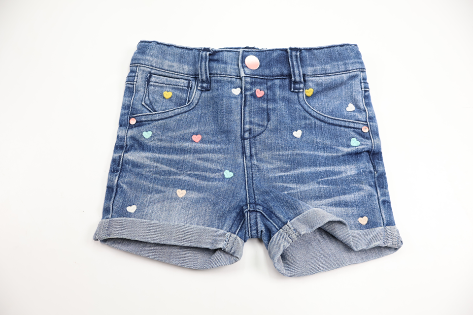 Jeans shorts with hearts from Name It - Size 98 - Denim