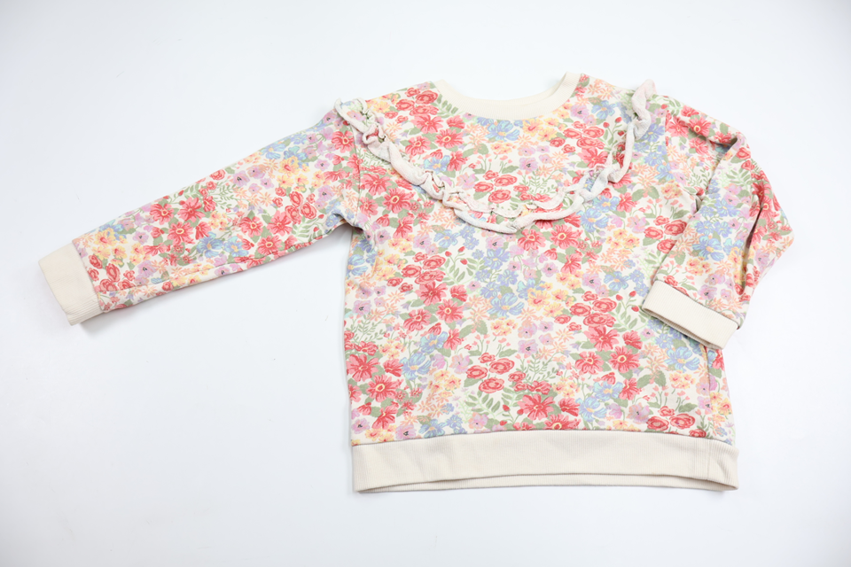 Floral sweatshirt from H&M - Size 104 - Off-white