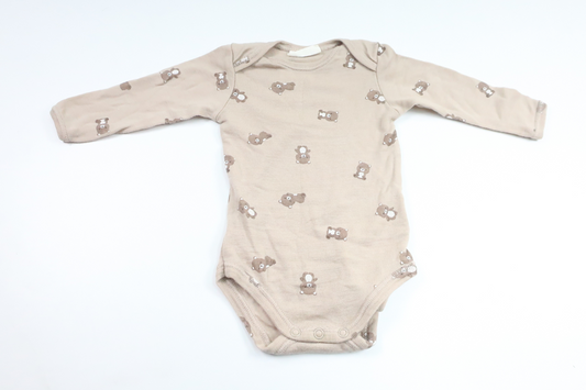 Bodysuit in 100% wool with teddy bears from Kappahl - Size 62 - Beige