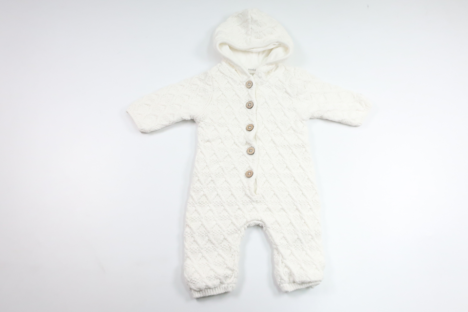Strickoverall von Newbie – Größe 56 – Weiß