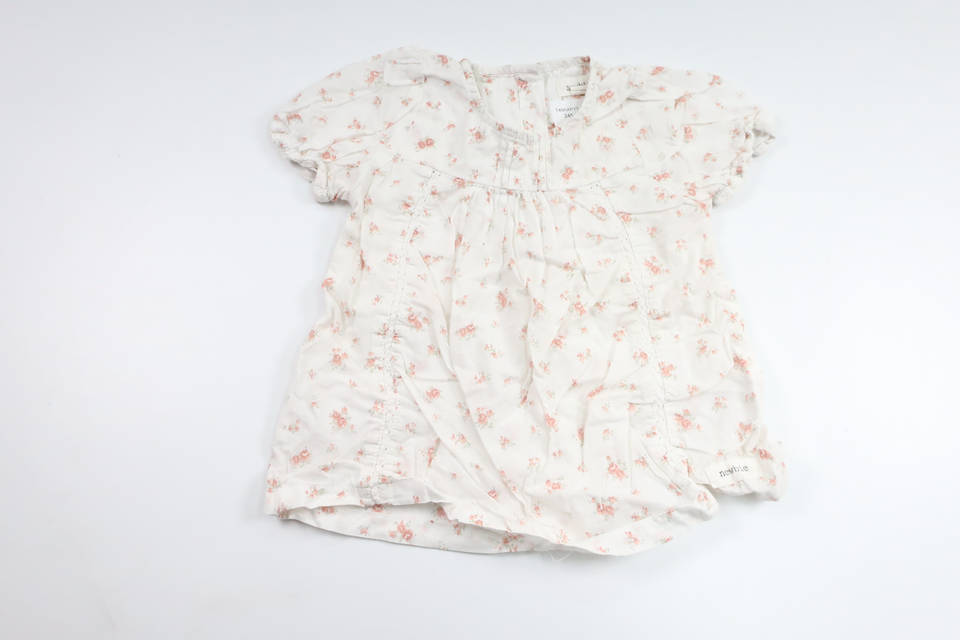 Geblümte Tunika von Newbie – Größe 74 – Weiß