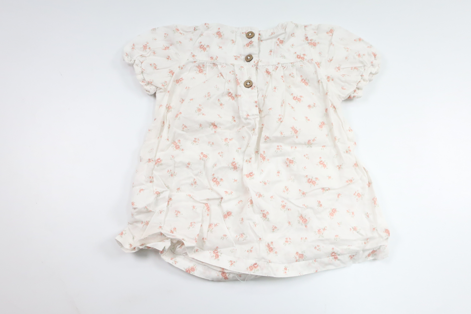 Geblümte Tunika von Newbie – Größe 74 – Weiß