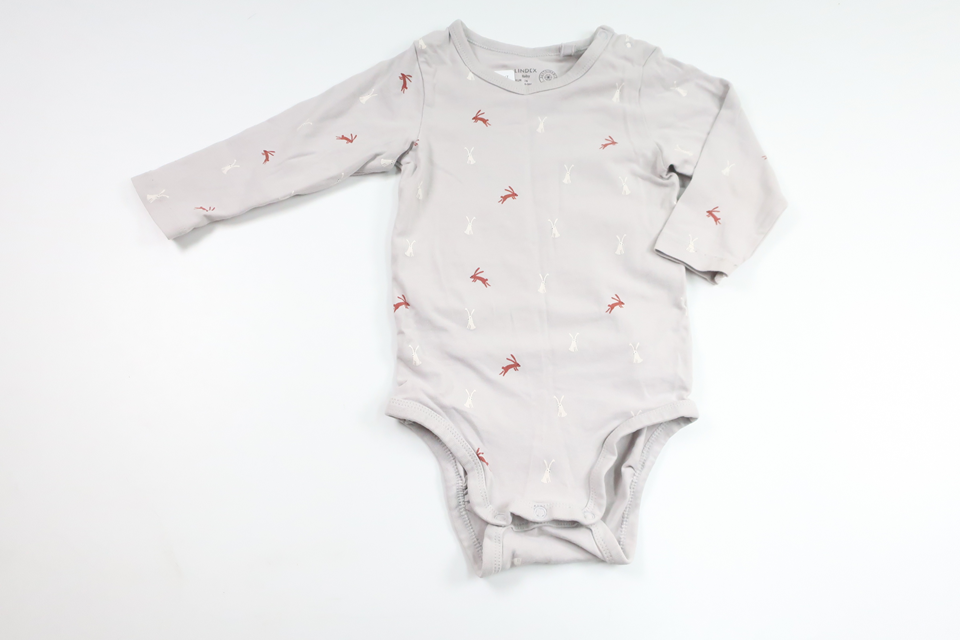 Body von Lindex – Größe 74 – Grau