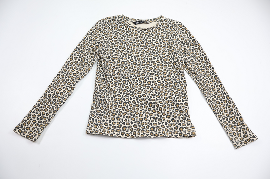 Leopardmönstrad tröja från Firefly - Storlek 134/140 - Beige