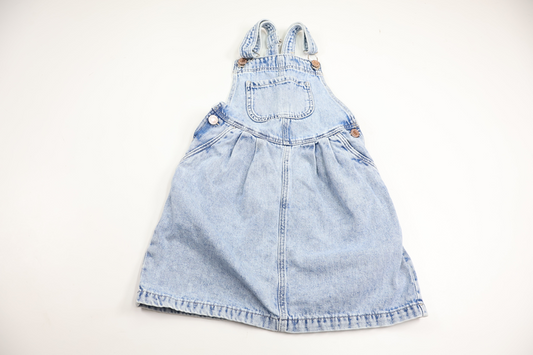 Hängselklänning i jeans från H&M - Storlek 128 - Denim