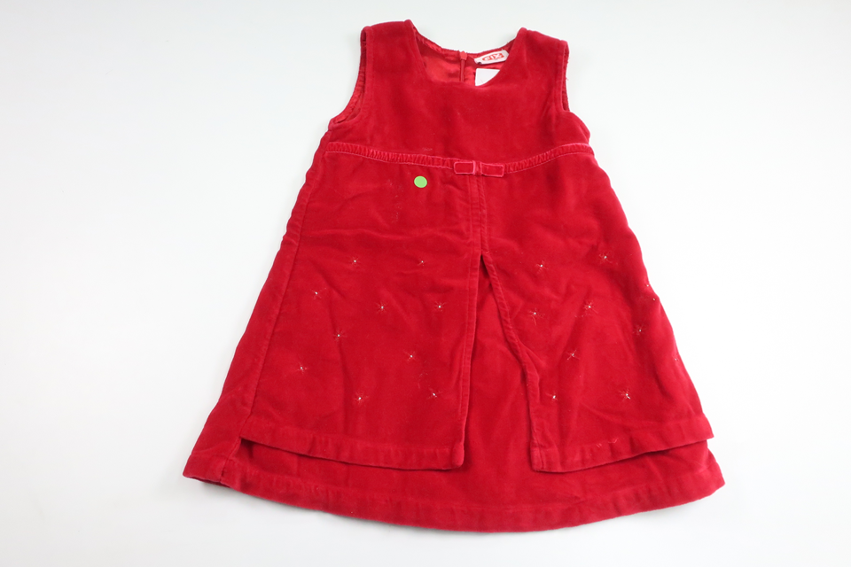 Velourskleid von FIX by Lindex – Größe 86 – Rot