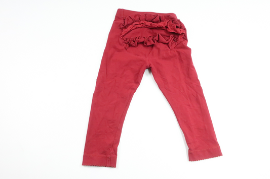 Rüschenhose von Newbie – Größe 86 – Burgunderrot
