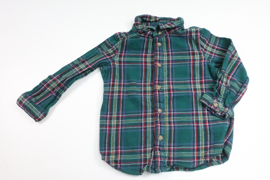 Kariertes Hemd von H&MM - Größe 86/92 - Grün