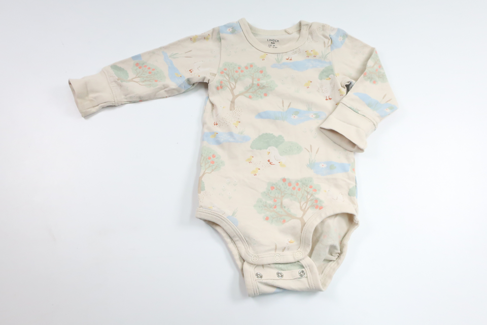 Body von Lindex – Größe 68 – Cremeweiß