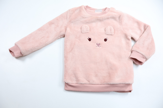 Fleece sweatshirt with teddy bear from So Cute - Size 98 - Pink