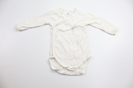 Wrapover bodysuit from Petit Bateau - Size 62/68 - White