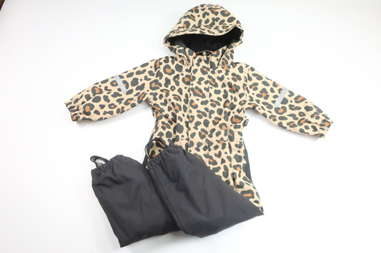 Leopardenmuster-Jumpsuit von FIX by Lindex – Größe 92 – Beige