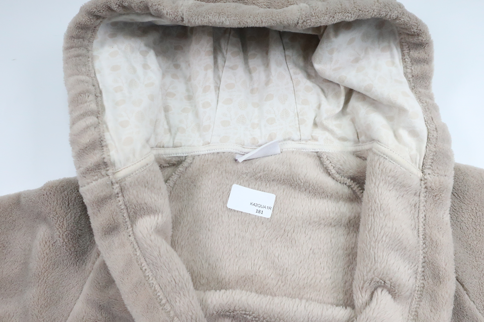 Bathrobe/Dressing gown in fleece from Libero - Size 86/92 - Beige