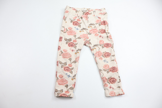 Floral pants from H&M - Size 86 - Off-white