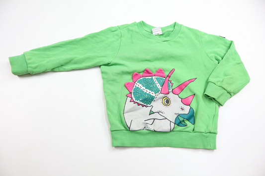 Dinosaur sweatshirt from Polarn O. Pyret - Size 98 - Green