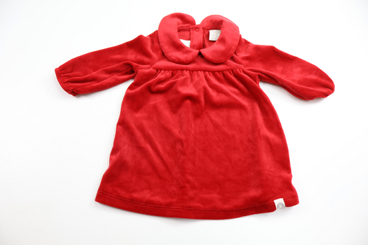 Dress in soft fleece from Lindex - Size 62 - Red