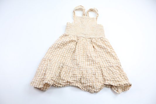 Checked dress from Lindex - Size 98 - Beige