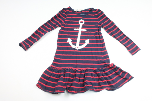 Gestreiftes Kleid von H&MM - Größe 98/104 - Marineblau