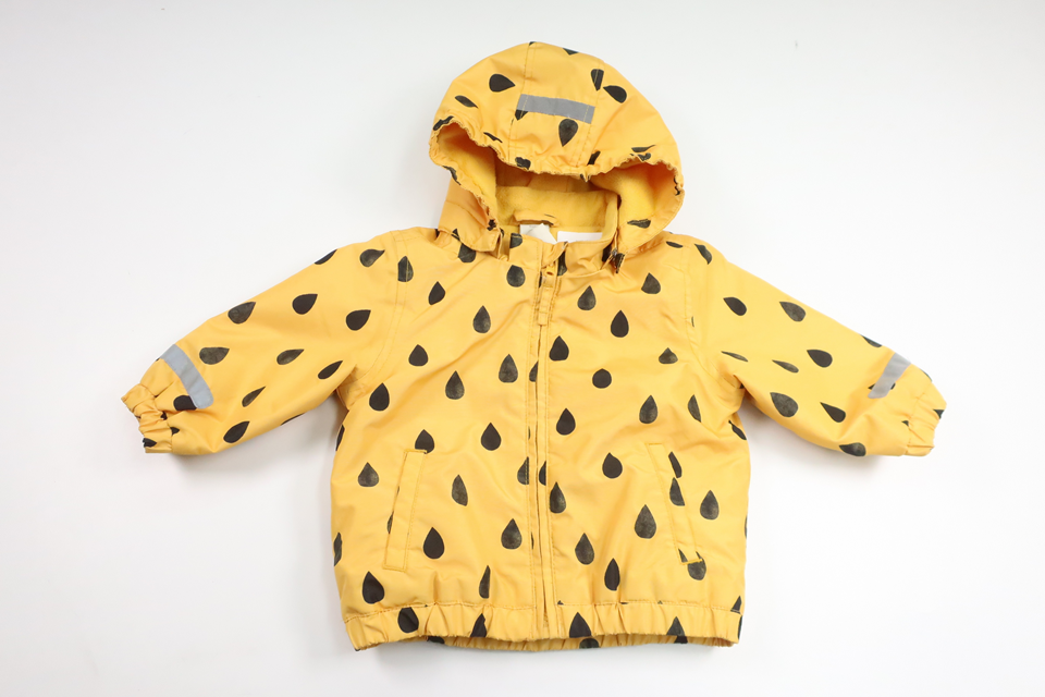 Fleece-lined shell jacket from Lindex - Size 74 - Yellow