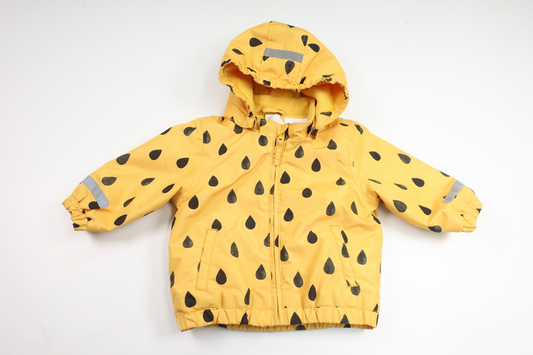 Fleecegefütterte Shelljacke von Lindex – Größe 74 – Gelb