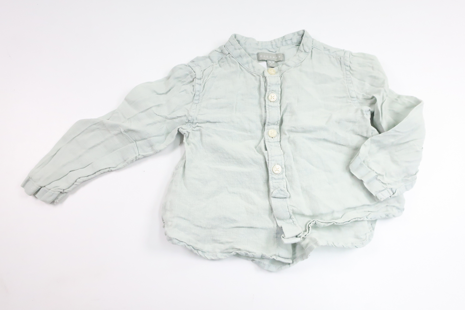 Hemd aus 100 % Leinen von Coconut – Größe 80 – Blau