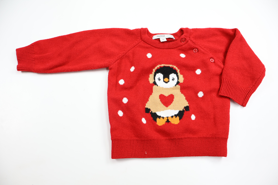 Knitted sweater from My Wear Baby - Size 80 - Red