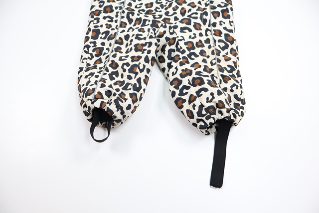 Fleece-lined leopard print overall from Ministars - Size 80 - Off-white