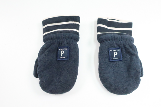 Fleecegefütterte Fäustlinge von Polarn o. Pyret – Größe 86/92 – Marineblau