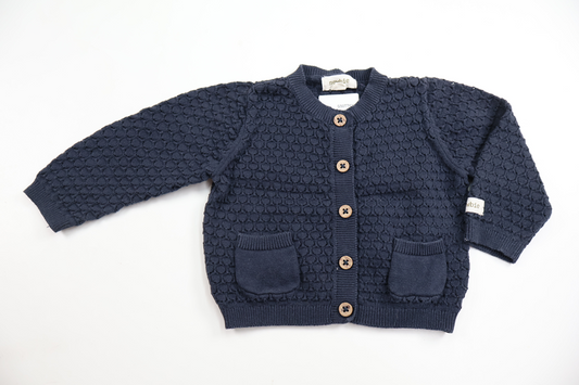 Knitted cardigan from Newbie - Size 62 - Navy blue