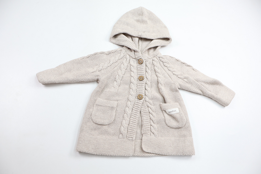 Knitted Doughnut Jacket from Newbie - Size 62 - Beige