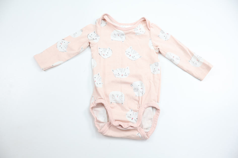 Bodysuit with cats from H&M - Size 62 - Pink