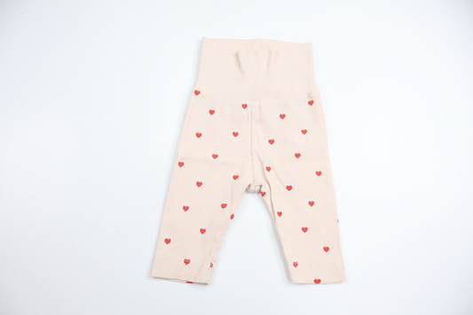 Ribbed trousers with hearts from H&M - Size 56 - Pink