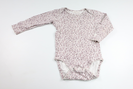 Geblümter Body von Newbie – Größe 86 – Lila