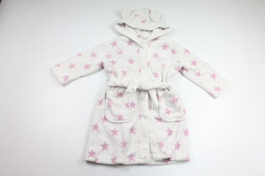 Badrock/Morgonrock med stjärnor från Kappahl - Storlek 86/92 - Vit