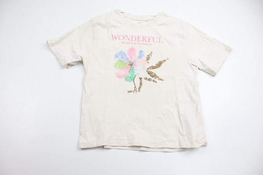 T-shirt från Name It - Storlek 122/128 - Vit