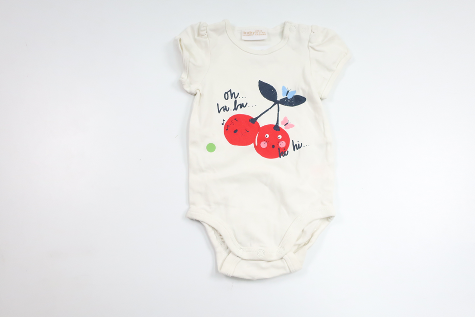 Body mit Kirschen von Lindex – Größe 62 – Weiß