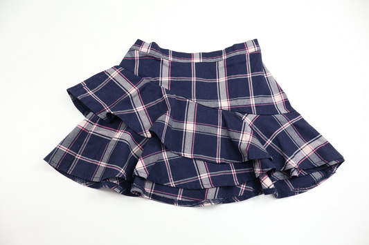 Checked skirt from H&M - Size 110/116 - Navy blue