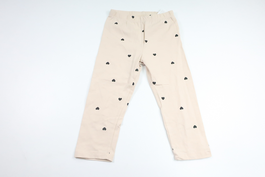 Leggings med hjärta från H&M - Storlek 122 - Beige