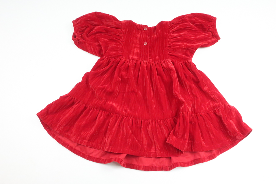Velour dress from H&M - Size 74 - Red