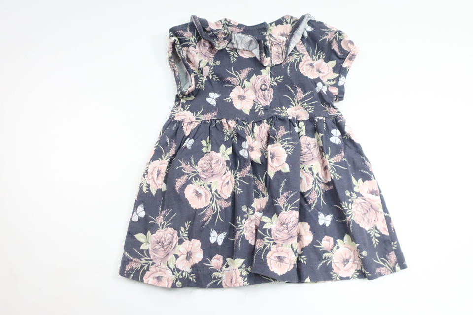 Geblümtes Kleid von Newbie – Größe 68 – Blau